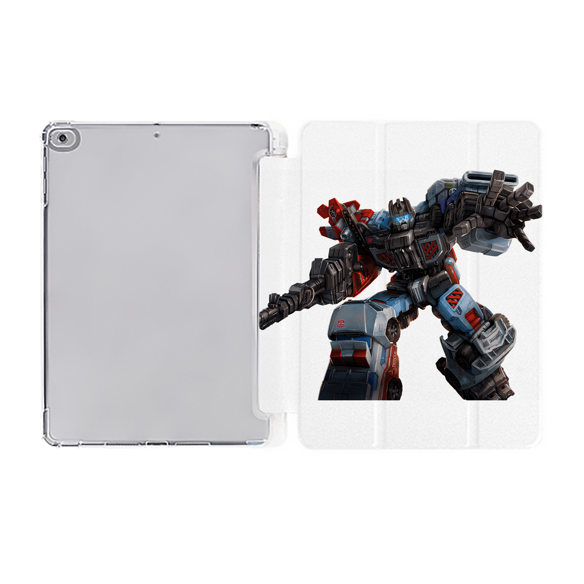 （画像用） Transformers トランスフォーマー IPad ケース ペン収納付き 三つ折りスタンド PUレザー×シリコン 対応機種9.5/10.5/10.9インチ